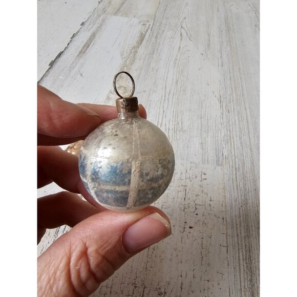 Antique glass grapes raspberry ball blue ornament Xmas tree set - Picture 7 of 11